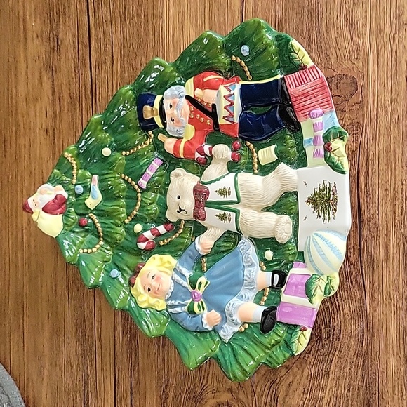 Spode Chritmas Tree Tree Shaped Dish - Picture 1 of 8